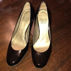 Circa Joan & David Bronze Patent Leather Heels